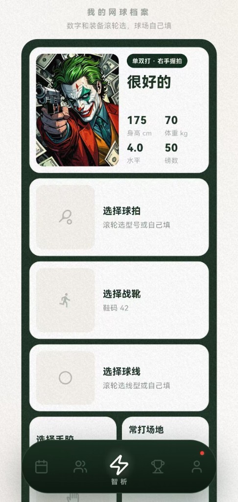 我的网球档案:人、拍、靴、线、场
